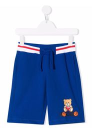 Moschino Kids toy-bear print shorts - Blau