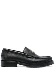 Moschino 35mm logo-plaque leather loafers - Schwarz