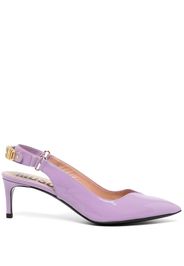 Moschino closed-toe mid-heel mules - Violett