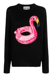 Moschino intarsia-knit logo jumper - Schwarz