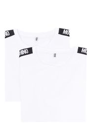 Moschino two-pack logo-patch T-shirts - Weiß