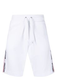 Moschino logo-embellished drawstring jersey shorts - Weiß