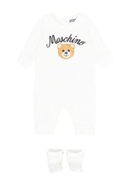 Moschino Kids Teddy Bear motif babygrow set - Weiß