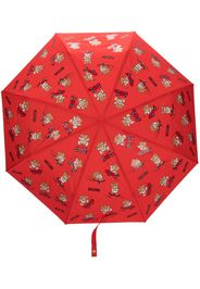 Moschino Teddy Bear compact umbrella - Rot