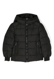 Moschino Kids padded hooded jacket - Schwarz