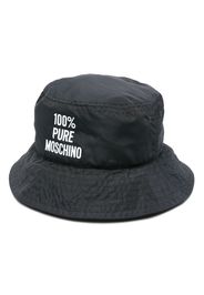 Moschino Fischerhut mit Logo-Print - Schwarz