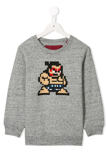 Mostly Heard Rarely Seen 8-Bit 'Tiny Sumo' Sweatshirt - Grau