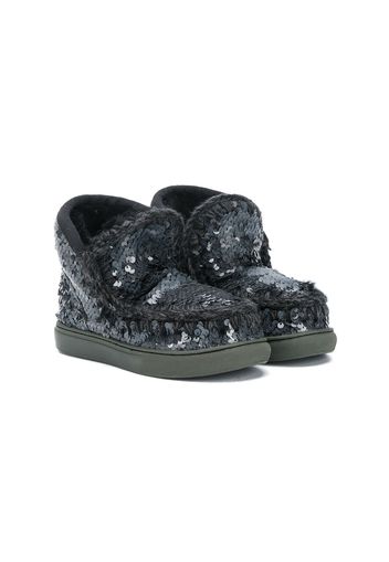 Mou Kids 'Eskimo' Schneestiefel mit Pailletten - Schwarz