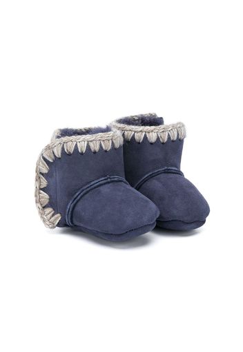 Mou Kids Shearling-Schneestiefel - Blau