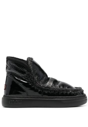 Mou logo-patch slip-on boots - Schwarz