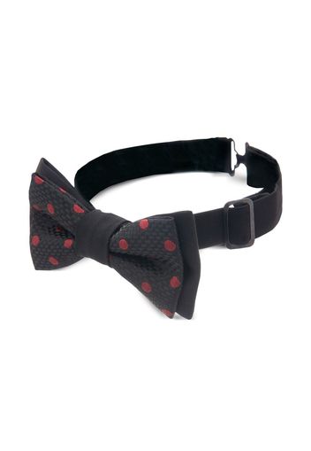 Moustache polka dot print bow tie - Schwarz