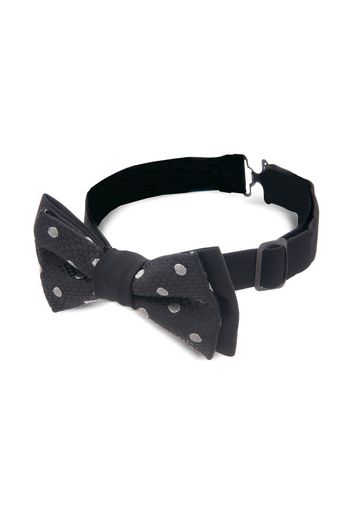 Moustache polka dot embroidered bow tie - Schwarz