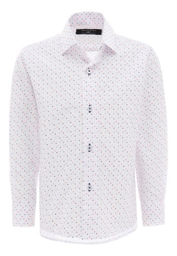 Moustache circle print shirt - Weiß