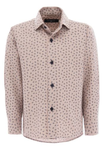 Moustache dandelion-print dress shirt - Nude