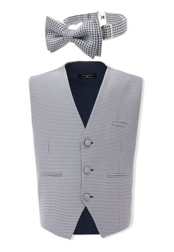 Moustache geometric-print waistcoat set - Grau