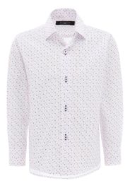 Moustache circle print shirt - Weiß