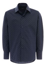 Moustache fleur-de-lis dress shirt - Blau