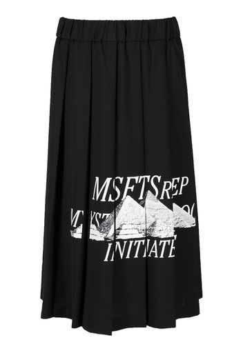 MSFTSrep logo-print pleated skirt - Schwarz