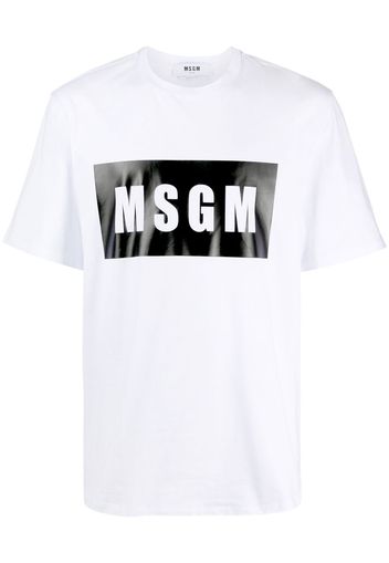 MSGM T-Shirt mit Logo-Print - Weiß