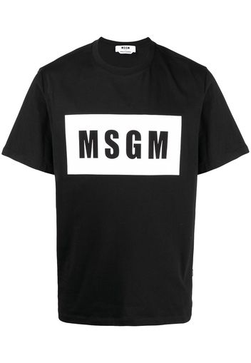 MSGM T-Shirt mit Logo-Print - Schwarz