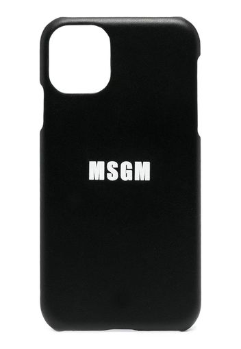 MSGM iPhone 11-Hülle mit Logo-Print - Schwarz