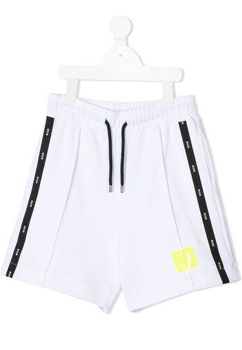 MSGM Kids Joggingshorts mit Logo-Streifen - Weiß