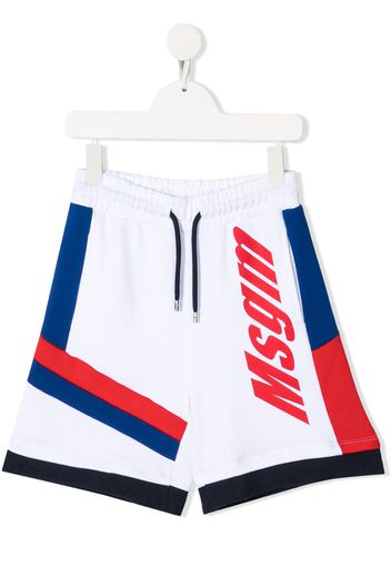 MSGM Kids Shorts mit Logo-Print - Weiß