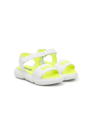 MSGM Kids Sandalen mit Klettverschluss - Gelb