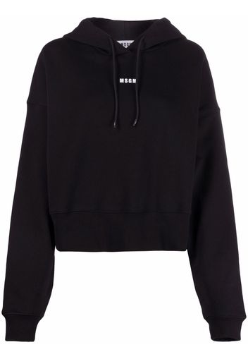 MSGM Hoodie mit Logo-Print - Schwarz