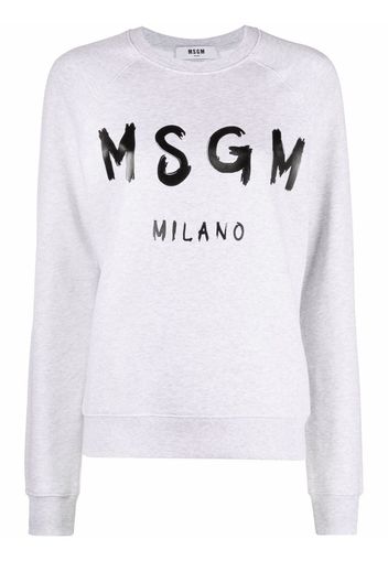 MSGM Sweatshirt mit Rundhalsausschnitt - Grau