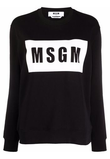 MSGM Pullover mit Logo - Schwarz