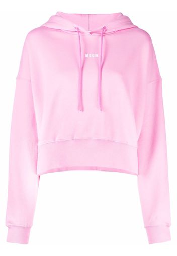 MSGM Hoodie mit Logo-Print - Rosa