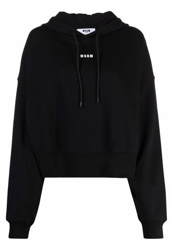 MSGM Hoodie mit Logo-Print - Schwarz