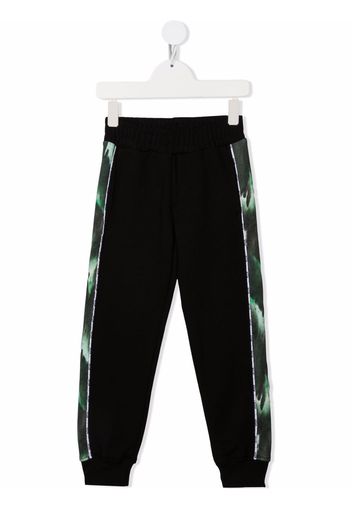 MSGM Kids Jogginghose mit seitlichen Streifen - Schwarz