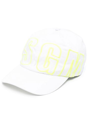 MSGM logo-print detail baseball cap - Weiß