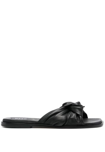 MSGM knot-strap leather sandals - Schwarz