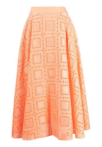 MSGM high-waisted midi skirt - Orange