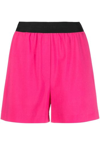 MSGM logo-waistband shorts - Rosa