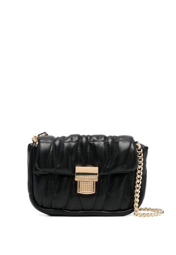 MSGM matelassé-effect crossbody bag - Schwarz