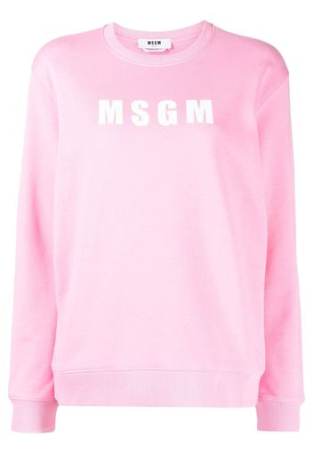 MSGM Sweatshirt mit Logo-Print - Rosa