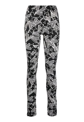 MSGM graphic print leggings - Schwarz