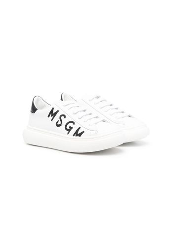 MSGM Kids Sneakers mit Logo-Print - Weiß