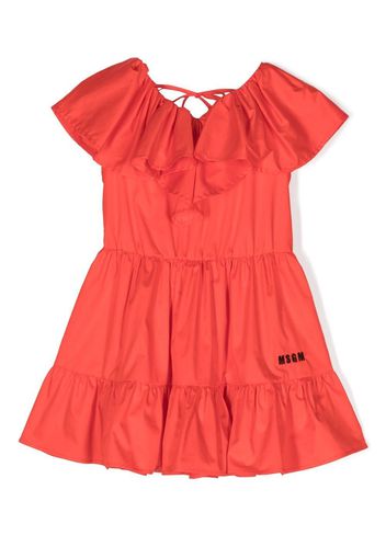 MSGM Kids ruffle-detail dress - Rot