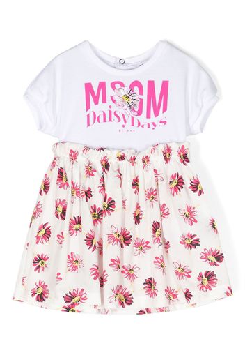 MSGM Kids floral-print skirt set - Weiß