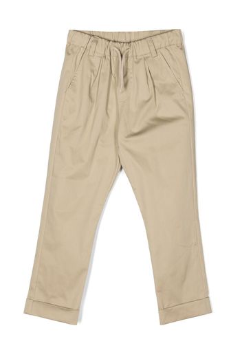 MSGM Kids drawstring straight-leg chinos - Nude