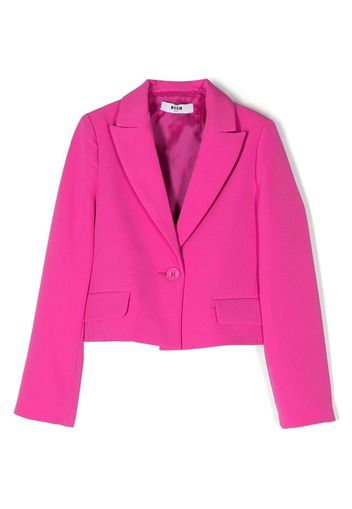 MSGM Kids long-sleeve cropped blazer - Rosa