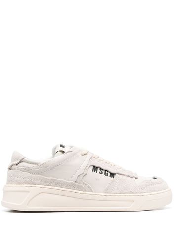 MSGM logo-print sneakers - Nude