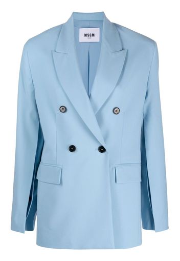 MSGM double-breasted tailored blazer - Blau