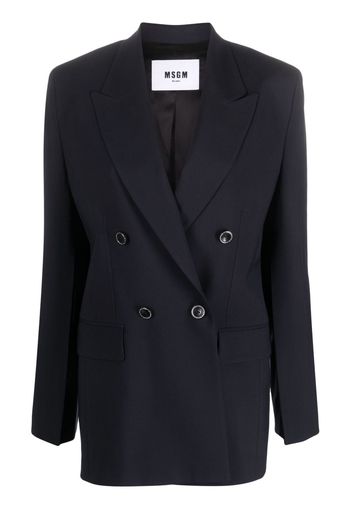 MSGM double-breasted blazer - Blau