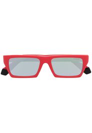 MSGM Sonnenbrille mit eckigem Gestell - Rot